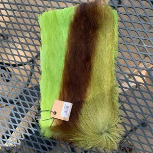 NEW Springbok Fur and Leather Clutch or Cosmetic Bag SALE!